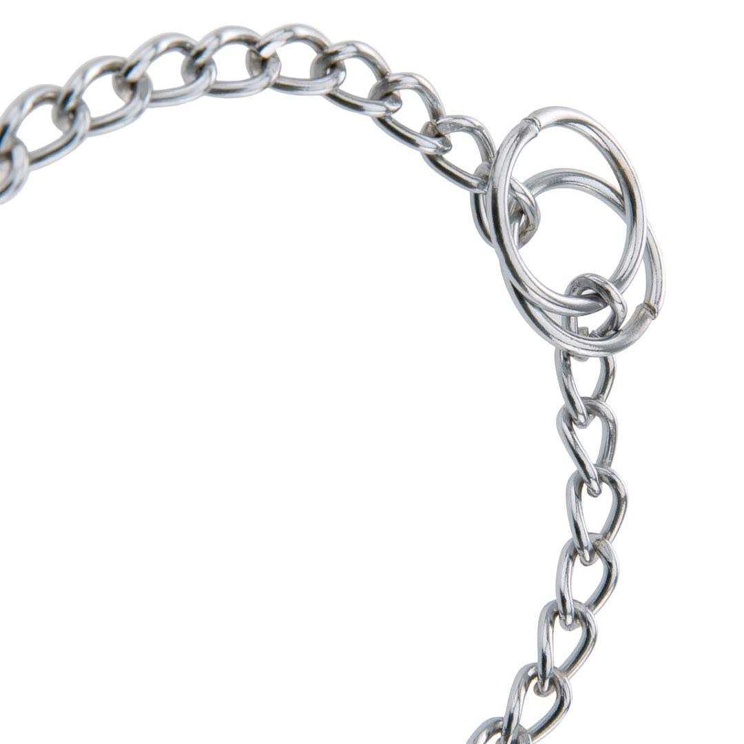 Choke Chain Collar Silver Lightweight Steel Dog Small/Medium K399954