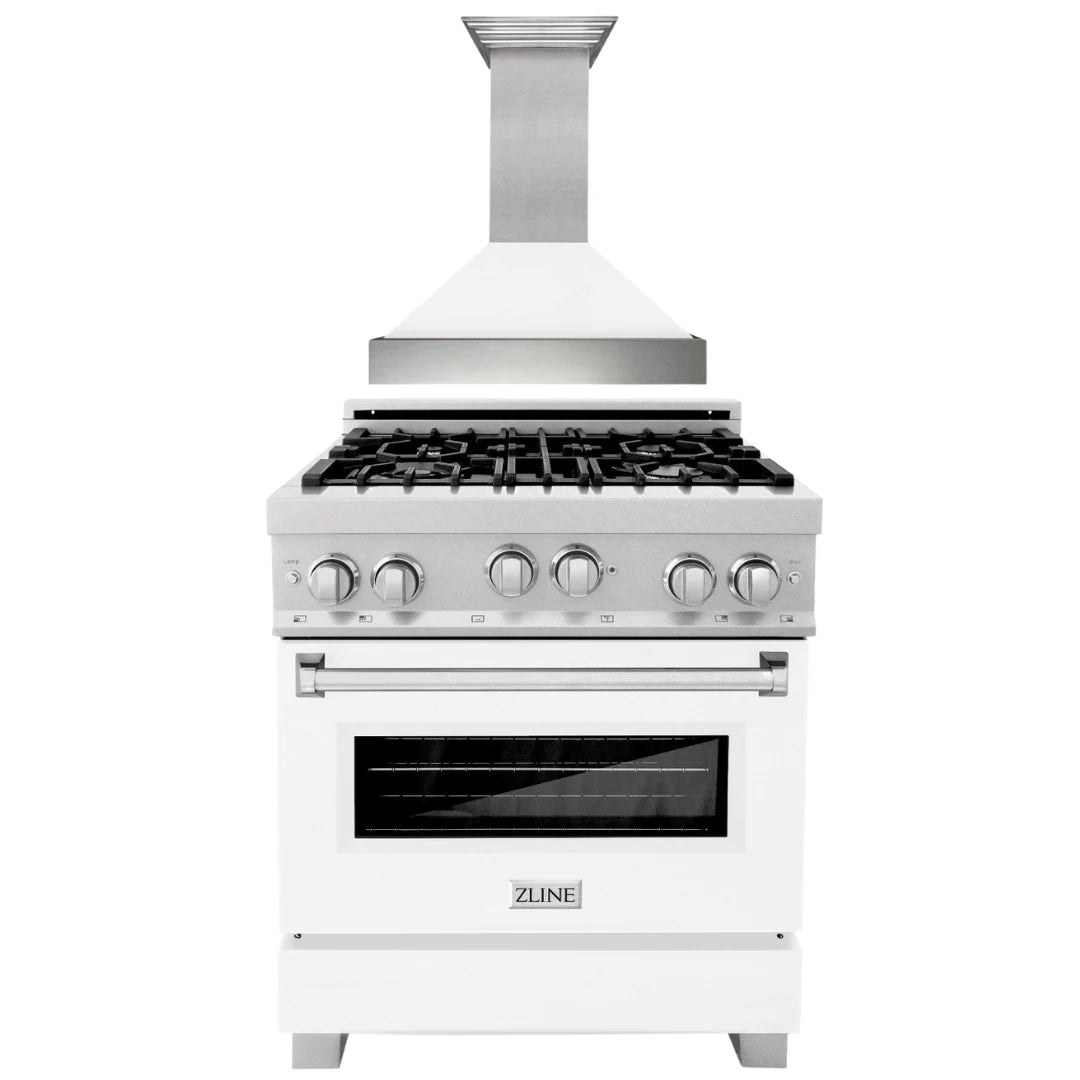 30 Gas Range and Range Hood Appliance Package D7918