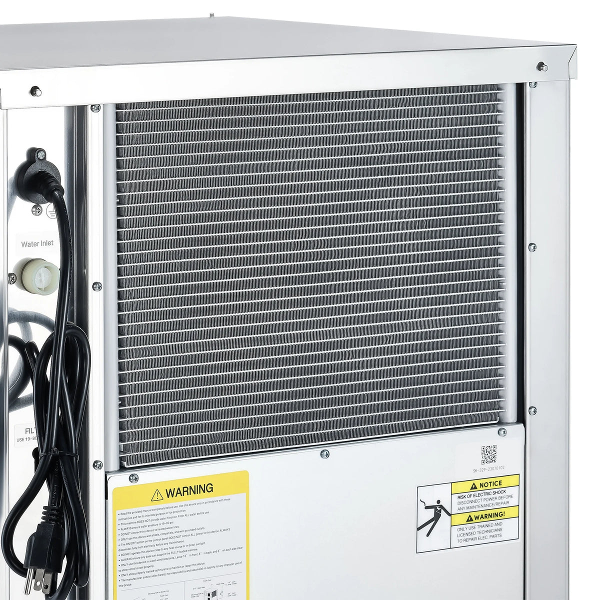 Commercial Ice Maker Machine with LCD Touch Panel, 275LB Storage Bin P377