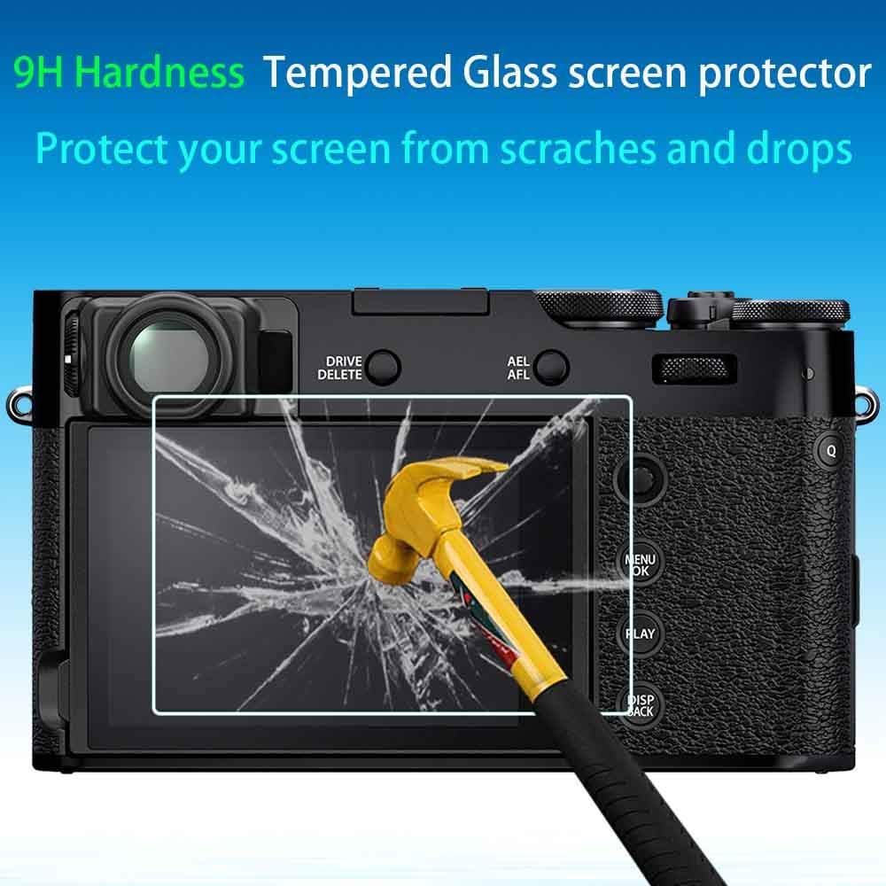 3Pack 0.3mm 9H Tempered Glass Screen Protector with Hot Shoe Cover E281