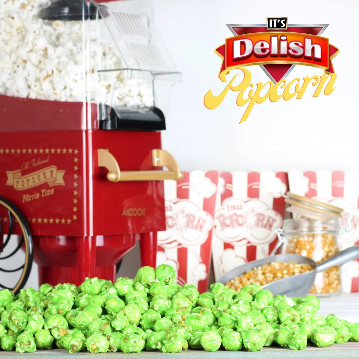 Green Apple Flavored Popcorn 1 lb Bag Gluten Free Vegan Kosher L660