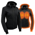 Women's Black Heated Soft Shell Racing Style Jacket Medium Z89267