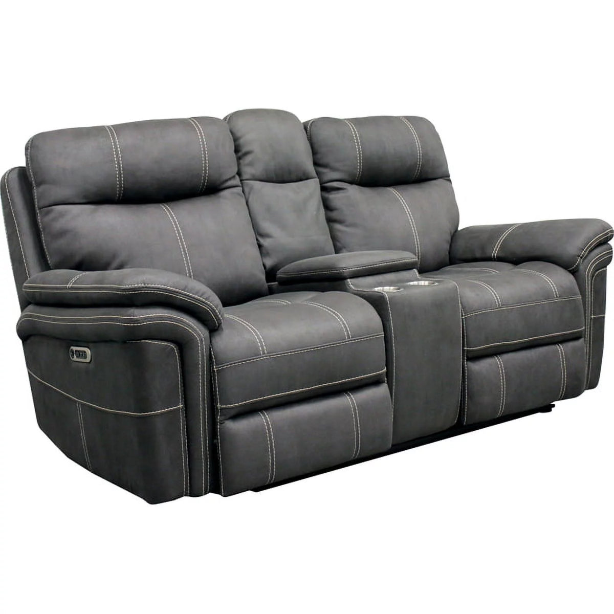 Charcoal Gray 3-Piece Recliner Loveseat and Sofa Set N851734