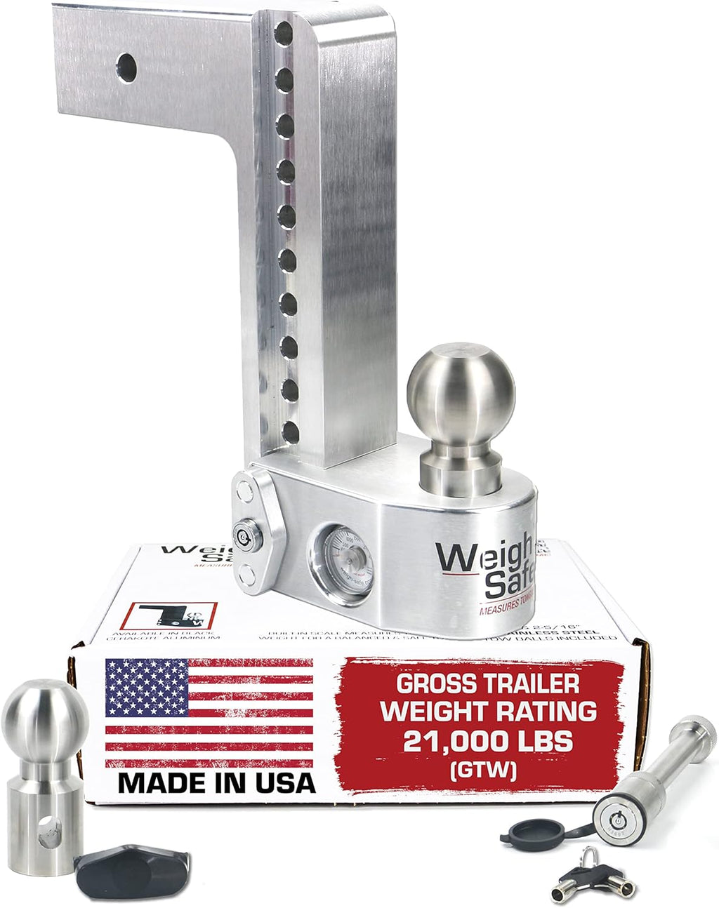 Aluminum Adjustable 6" Drop Stainless Steel Balls for 3" Receiver E1350