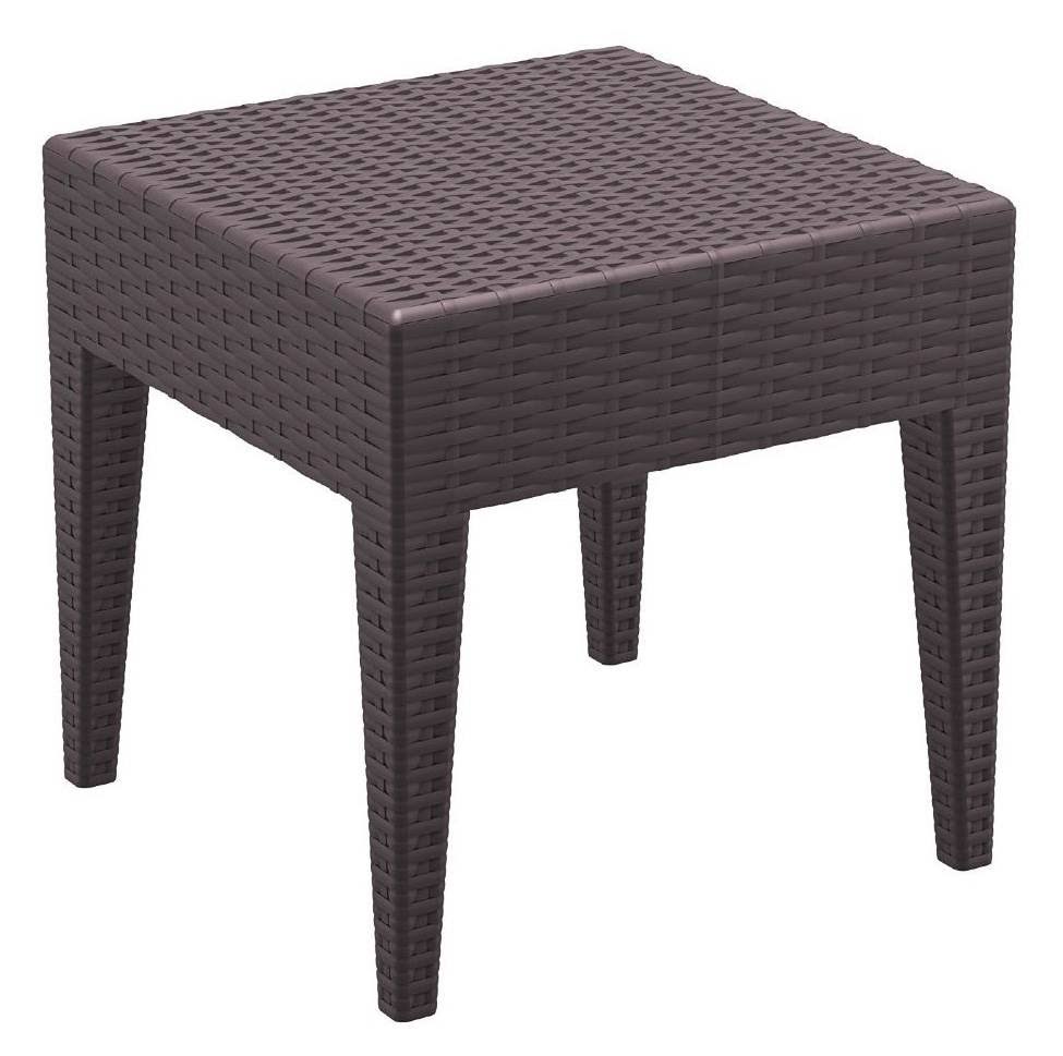 3 Piece Brown Wickerlook Casual Seating Set Q938