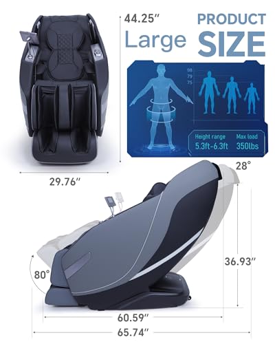 White Zero Gravity Full Body Massage Chair with Heat P39320