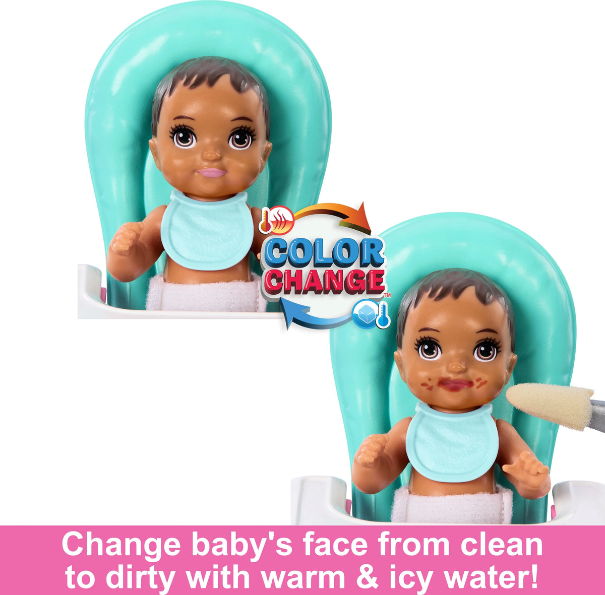 10 Piece Barbie Doll and Baby Playset Q396
