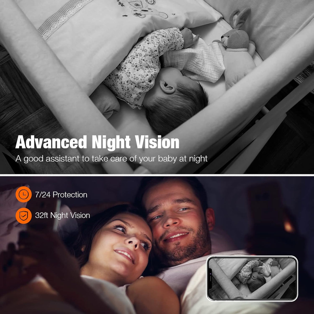 2K Security Camera with Night Vision, 2-Way Audio, Pack of 2 F820