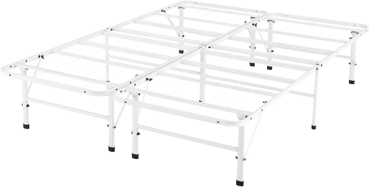 14 Inch Metal Platform Bed with Steel Slat Mattress Foundation Twin Black X790