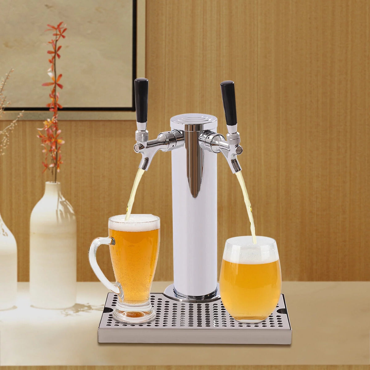 Stainless Steel Beer Tower Kit with Dual Gauge Regulator F308