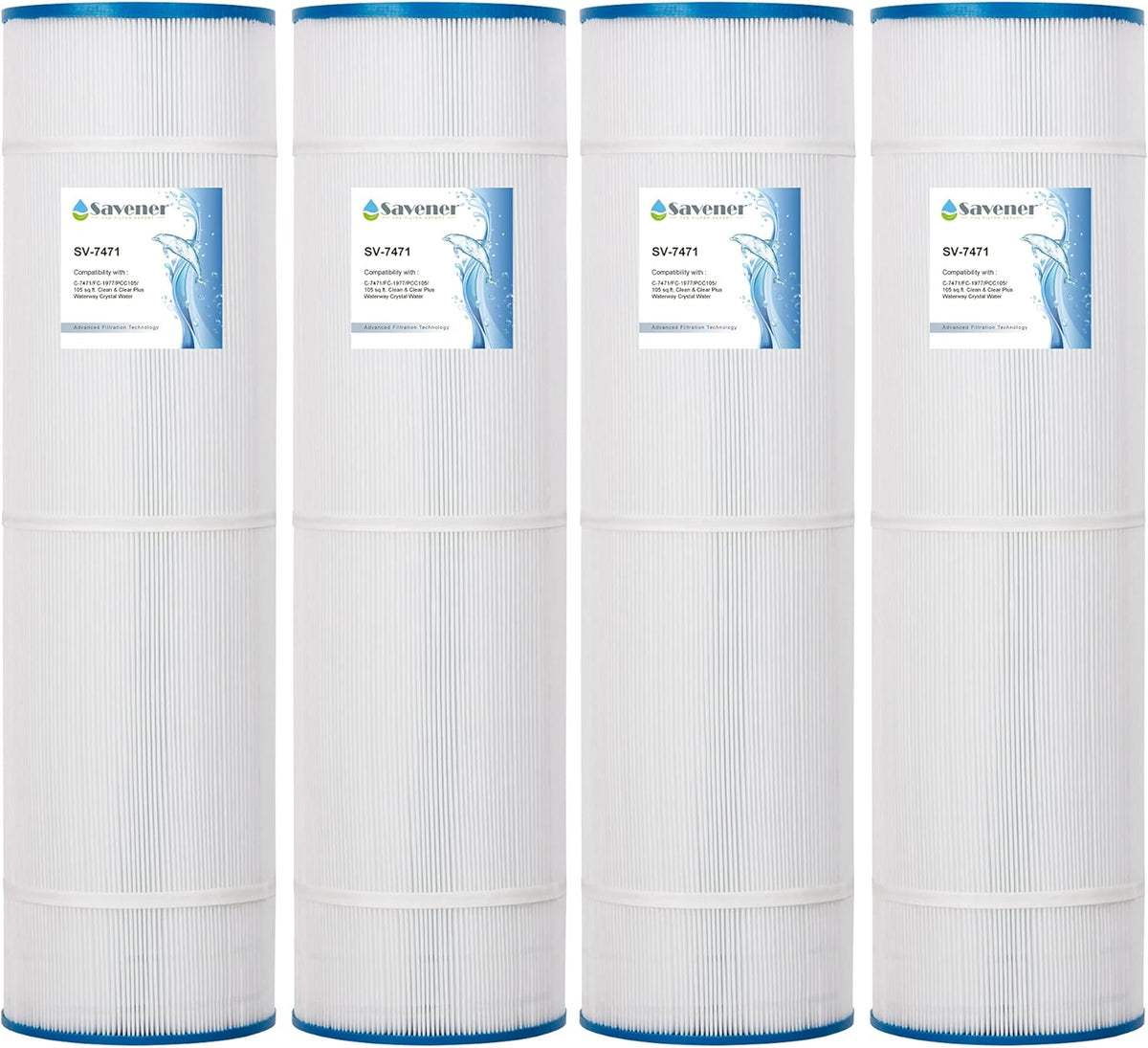 105Sq.ft Swimming Pool Replacement Filter Cartridge 4 Pack T4645