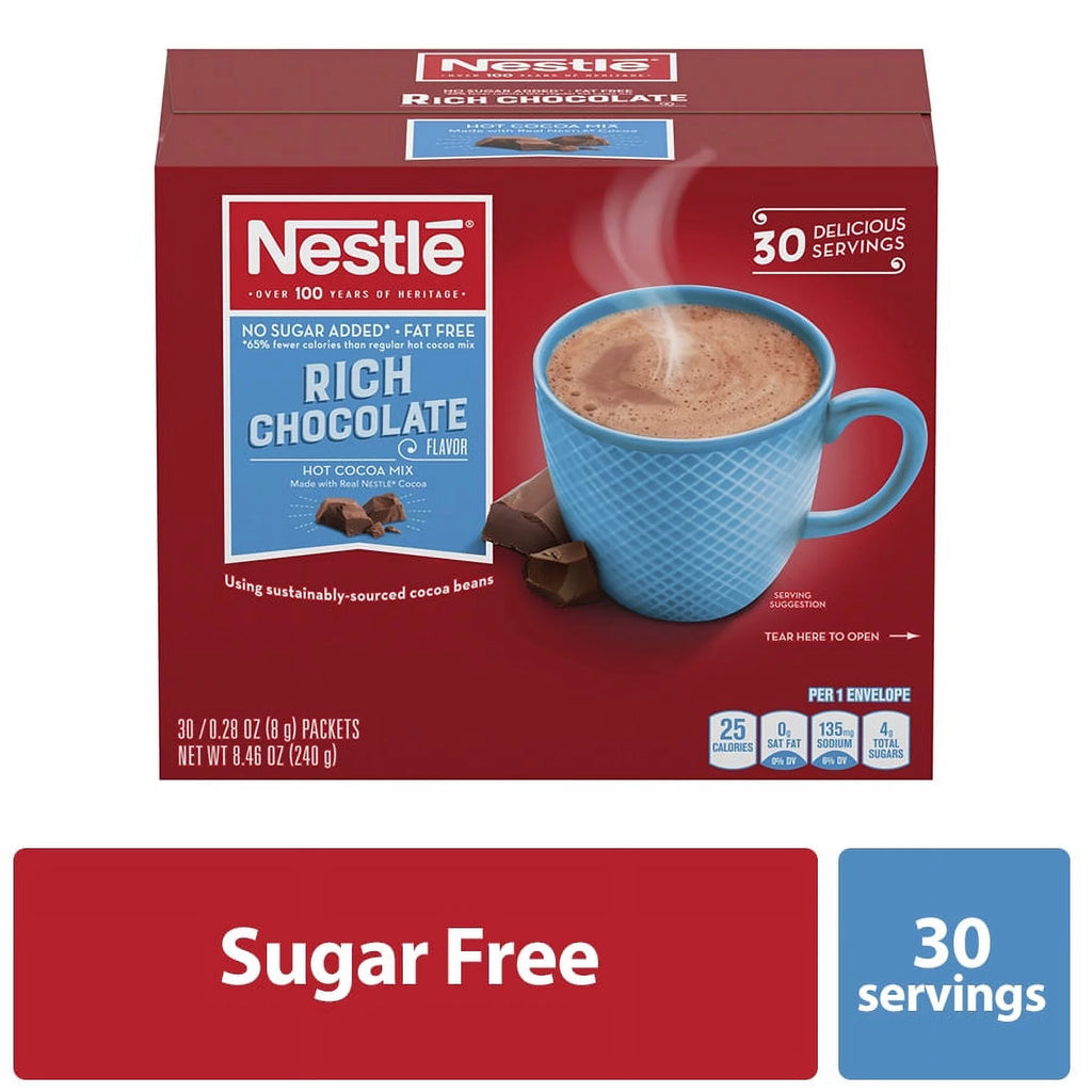 Hot Cocoa Mix Envelopes, 0.28 Oz Packet, 5 Boxes Q852223