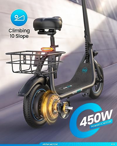 Electric Scooter with Seat and Basket P93557