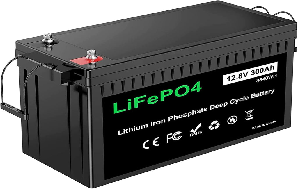 12V 200Ah Plus Lithium Battery, LiFePO4 RV Deep Cycle Rechargeable Battery, Built-in 200A BMS K330511