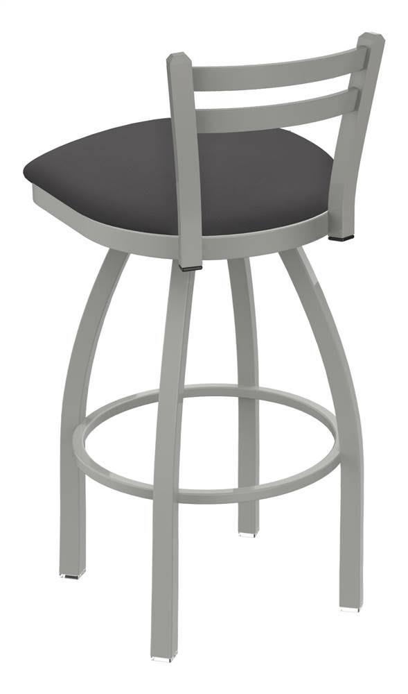 Low Back Swivel Bar Stool with Anodized Nickel Finish O883345