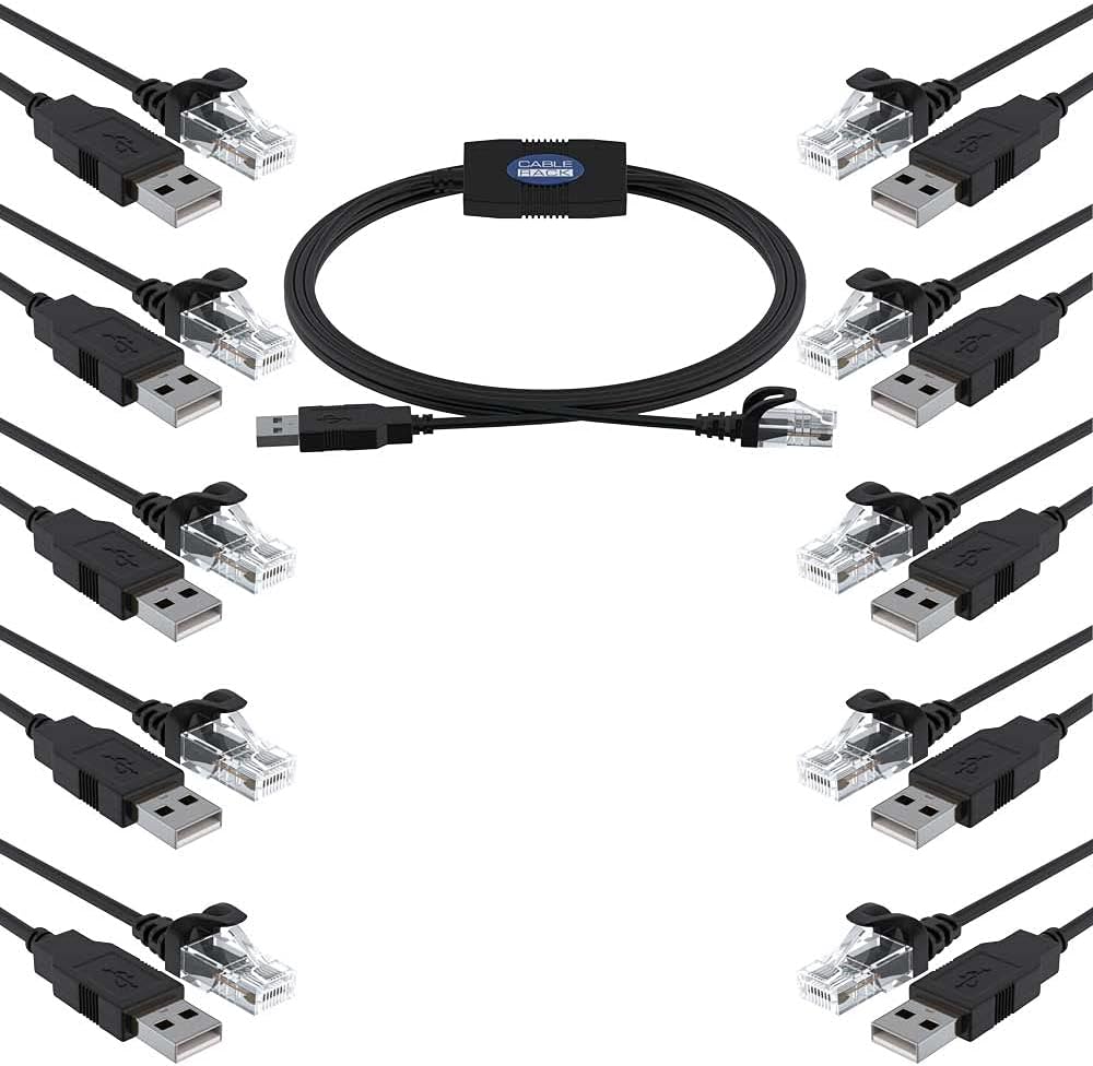 6ft USB to RJ45 Rollover Console Cable (5-Pack) M928