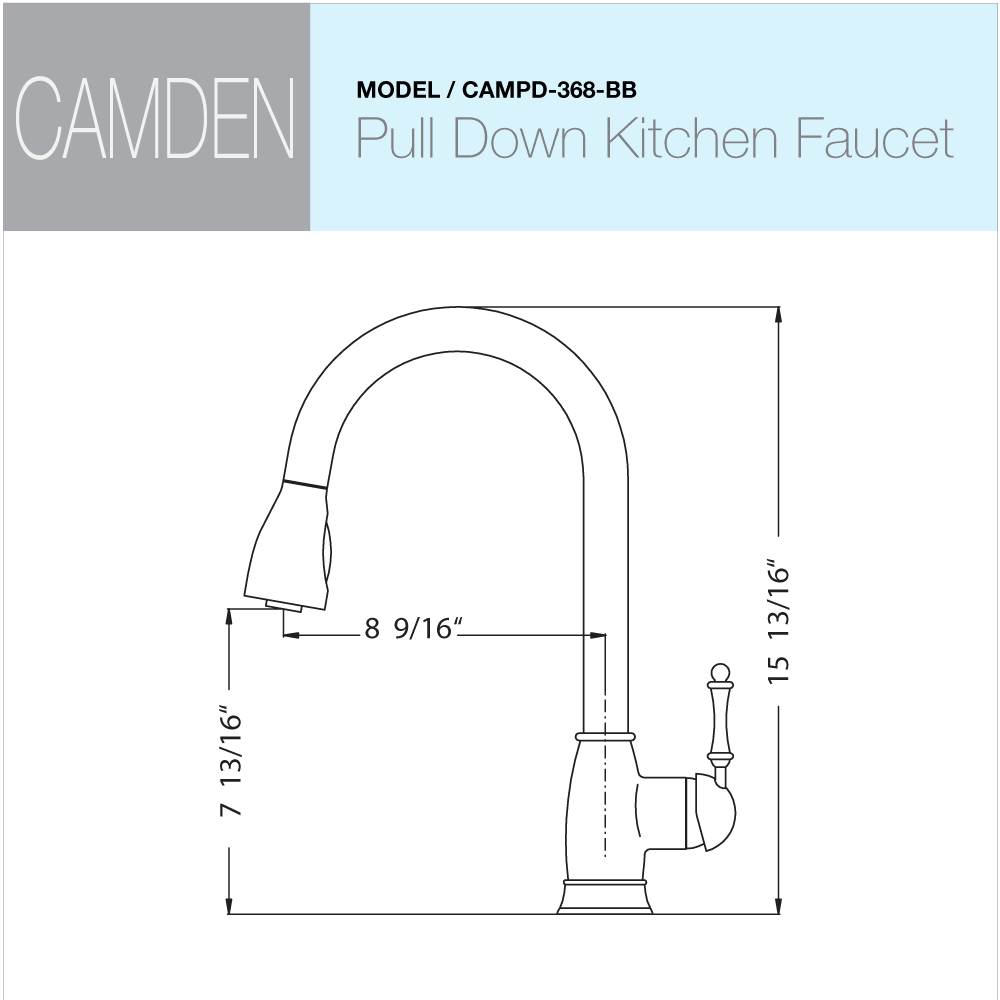Polished Chrome Pull Down Kitchen Faucet X6970
