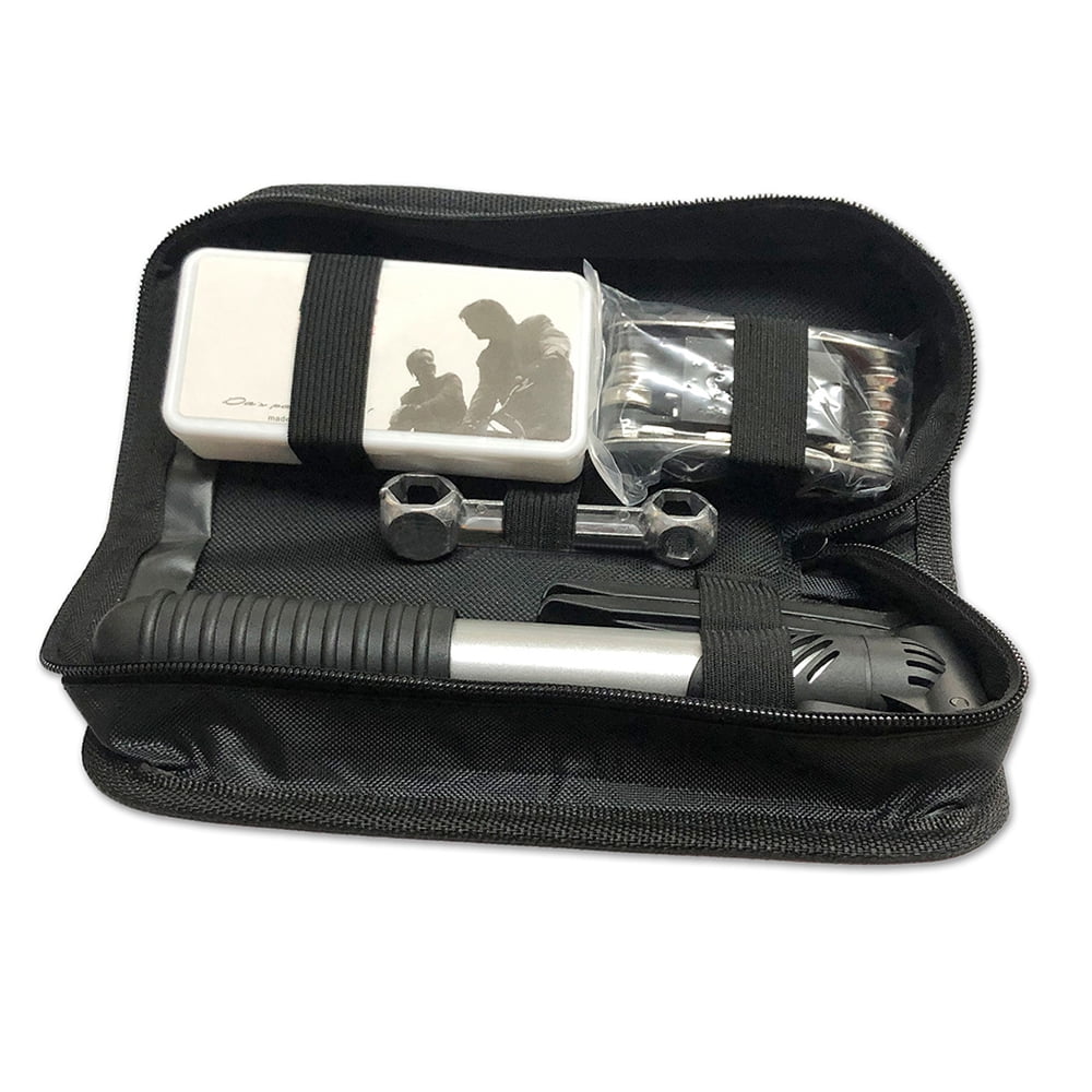 16-in-1 Bike Tyre Tool Kit with Pump and Portable Bag K268778
