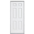 36-in x 80-in Steel Left-Hand Inswing Primed Fire Rated Prehung Single Front Door with Brickmould in White U470802