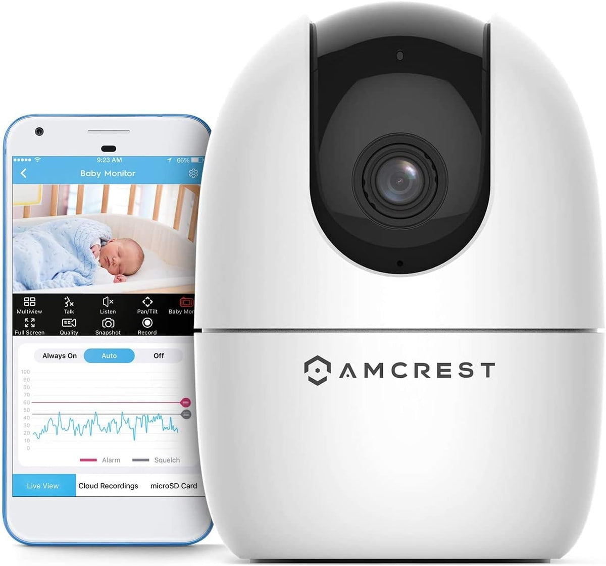 1080P WiFi Pan/Tilt Indoor Camera with 2-Way Audio and Night Vision Y4837
