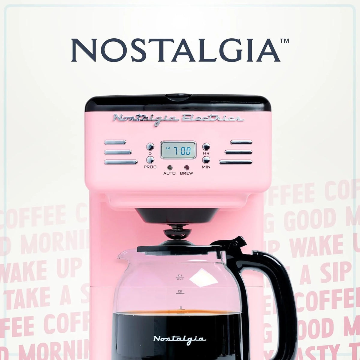 Red 12-Cup Programmable Retro Coffee Maker D4551