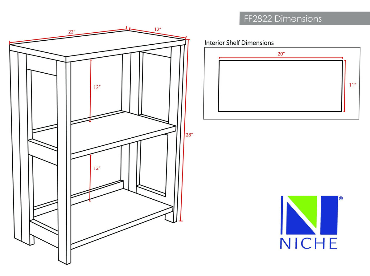 Cherry 28 inch High Folding Bookcase M94051