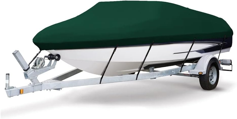 Blue Full Size Trailerable Boat Cover for V-Hull Tri-Hull Fishing Ski Bass Boats J1683