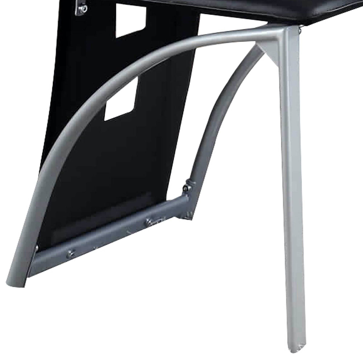 Black and Silver Metal Side Chair Set of 2 F284469