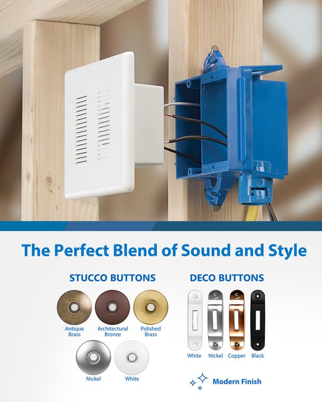 White Electric Doorbell Kit A998