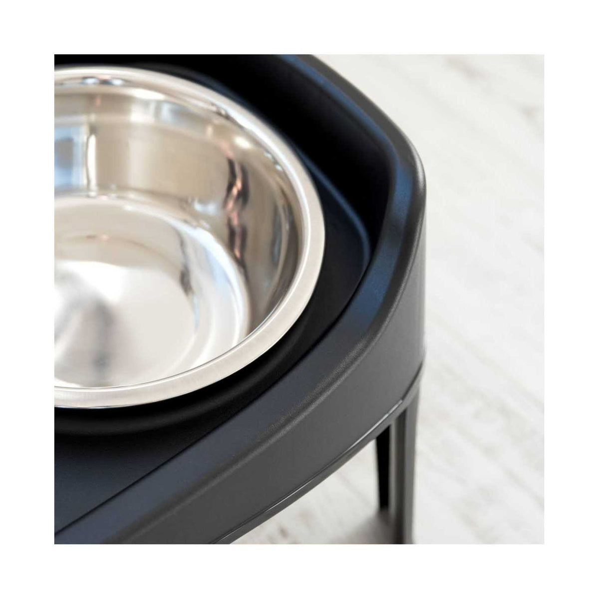 12 inch Elevated Dog Bowls with 2 Qt Stainless Steel Bowls E156513