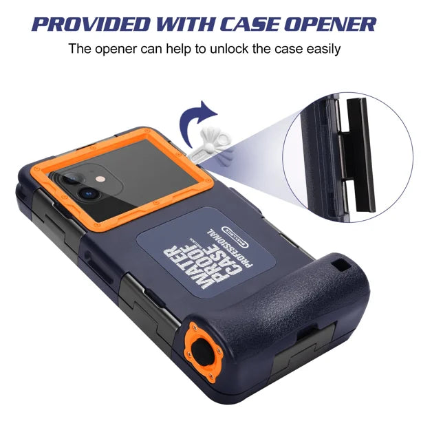 Waterproof Protective Case for Phones Up to 6.9 Inch with Lanyard S460208
