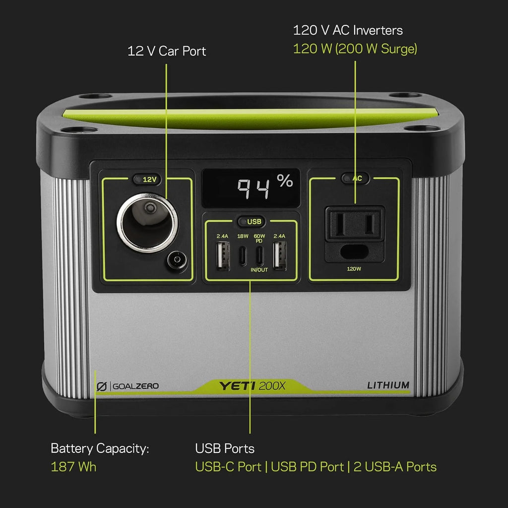 Portable Power Station 187Wh Lithium Battery 120 Watt AC Inverter G99716