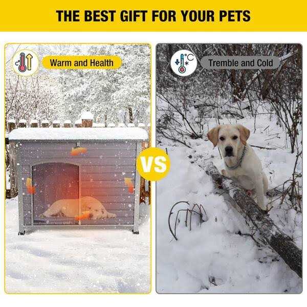 Insulated Outdoor Dog House with Liner T8218