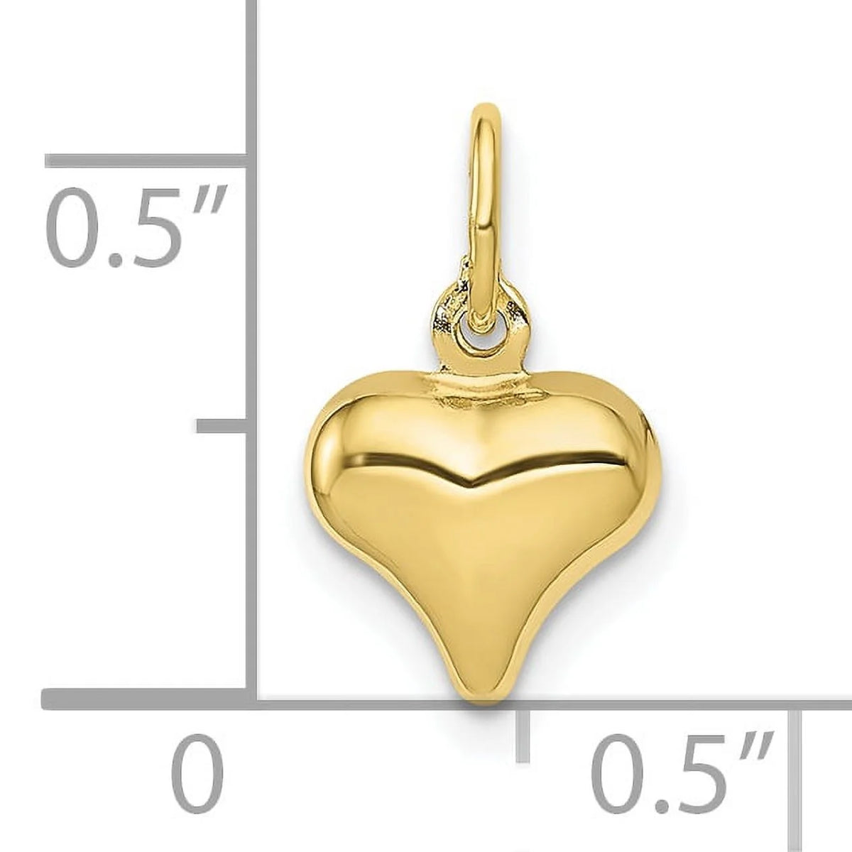 10K Yellow Gold Polished Heart Charm W162105
