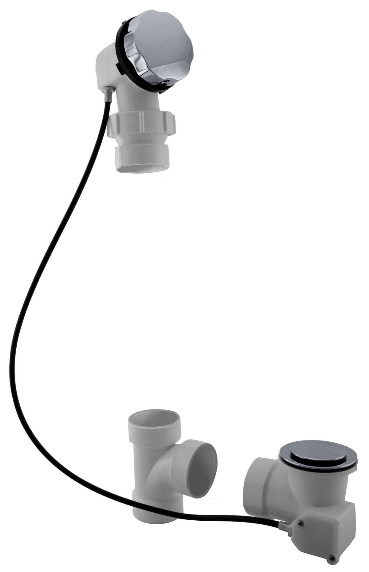 Polished Chrome PVC Cable Drive Bath Waste X387506