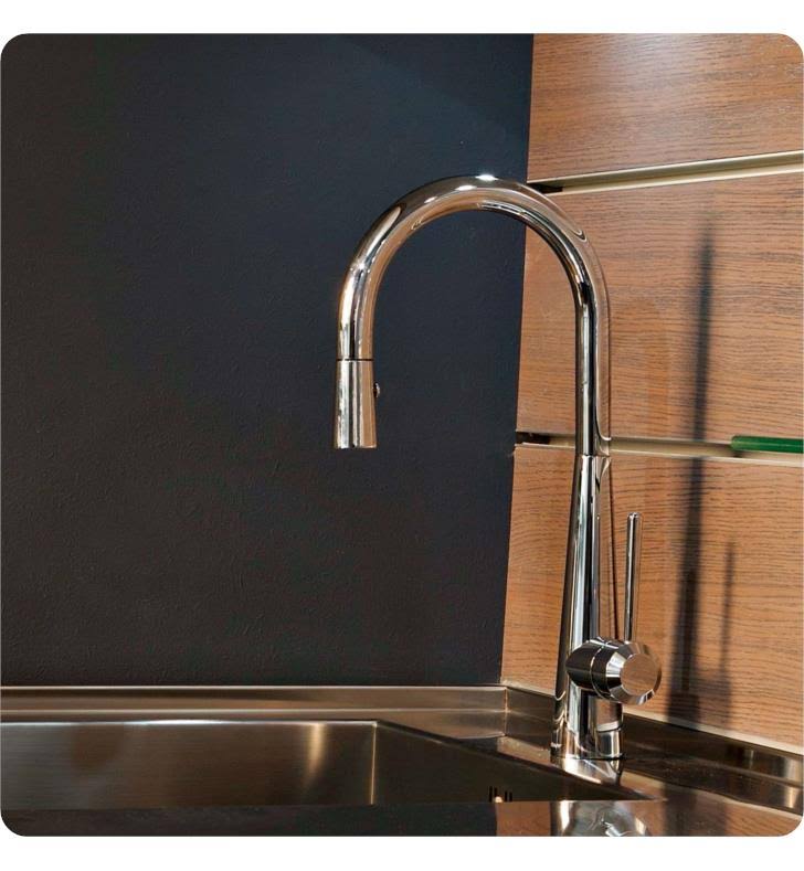 Conical Single Handle Pull-Down Kitchen Faucet in Olive Bronze Q83249