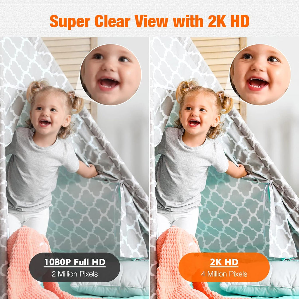 2K Security Camera with Night Vision, 2-Way Audio, Pack of 2 F820