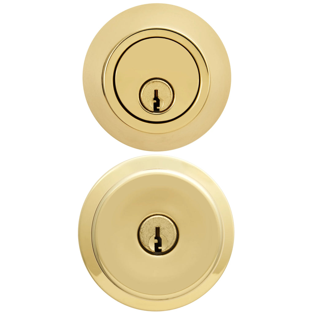 Polished Brass Doorknob and Deadbolt Combo Pack H961