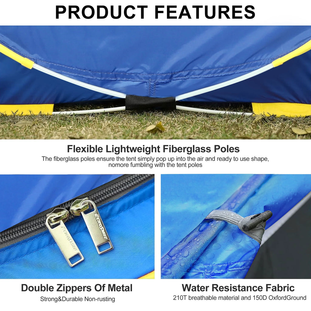 3 Person Pop up Camping Tent C3810