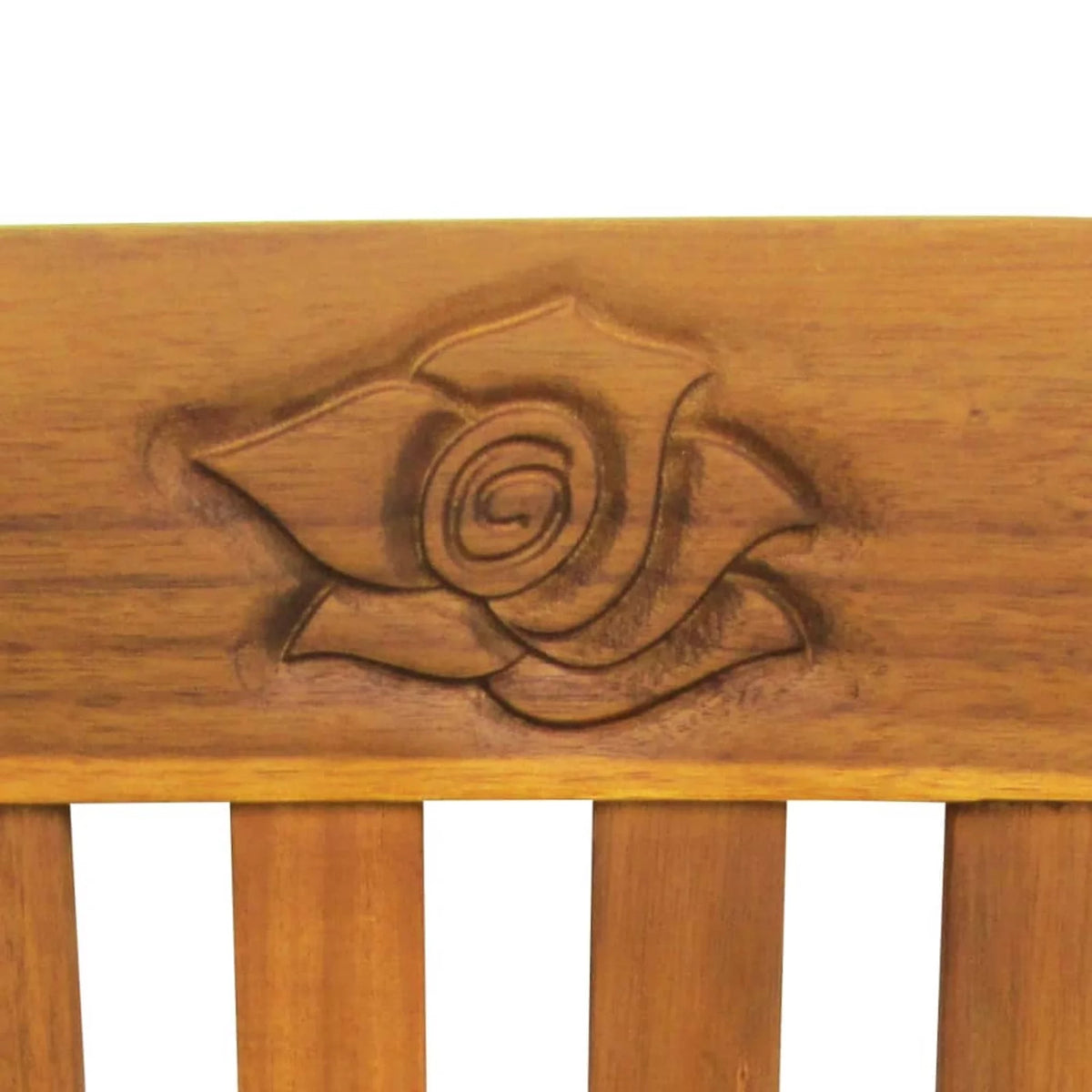 Acacia Wood Garden Bench with Gray Seat Cushion M121