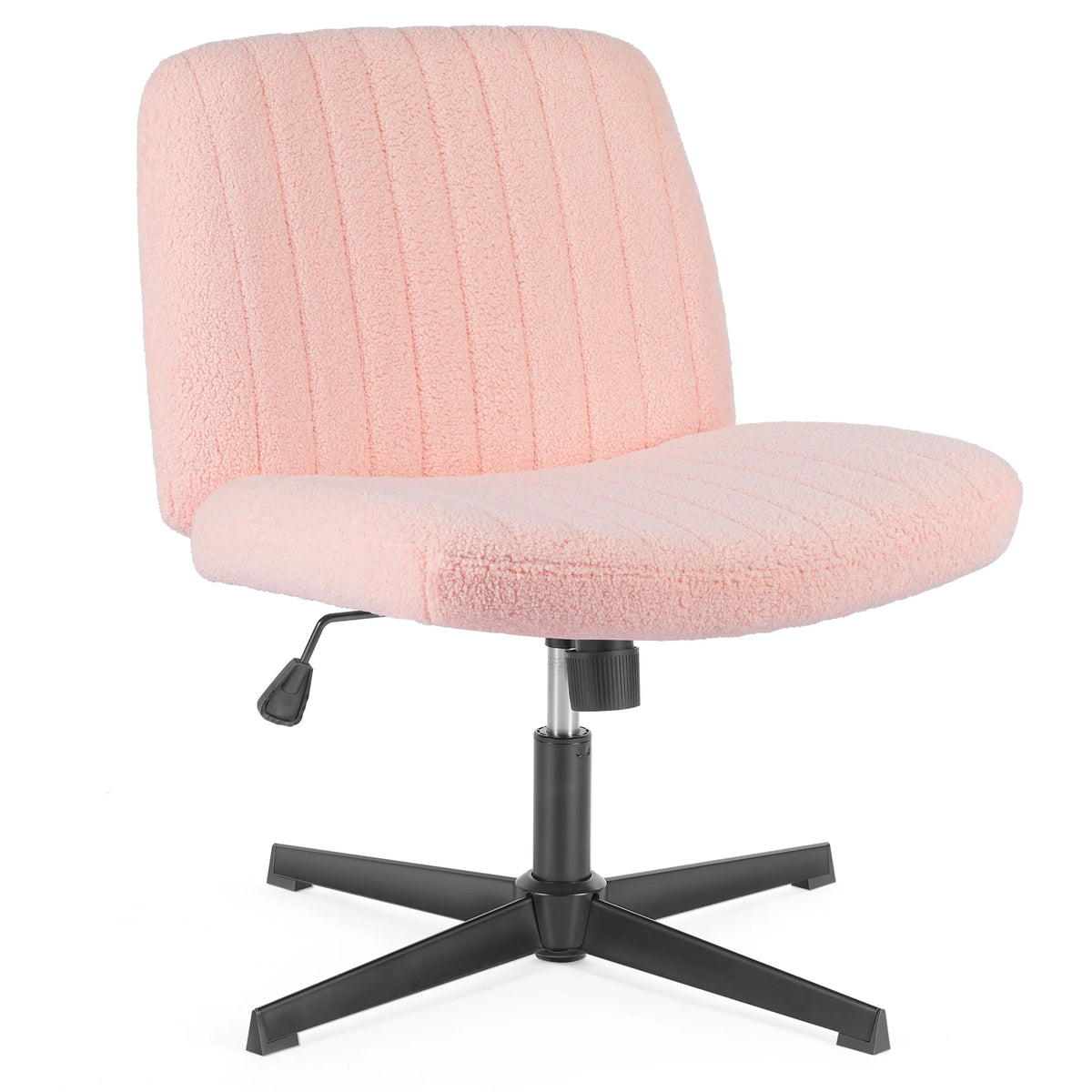 Armless Criss Cross Legged Adjustable Swivel Padded Fabric Office Chair D484162