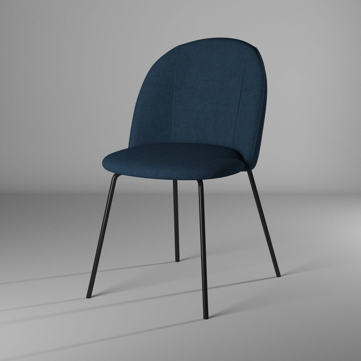 Navy Blue Fabric Dining Chairs (Set of 2) M5593