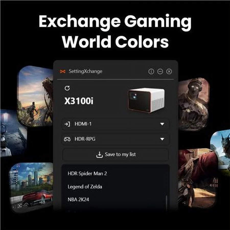 True 4K UHD HDR 4LED 3300 Lumens Gaming Projector F398