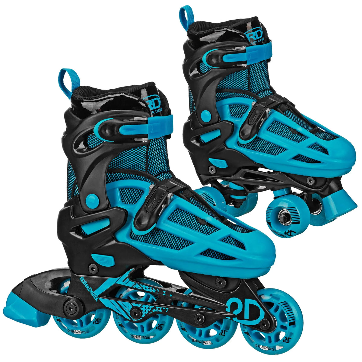 Boys 2-in-1 Roller/Inline Skates Black/Green Z33370