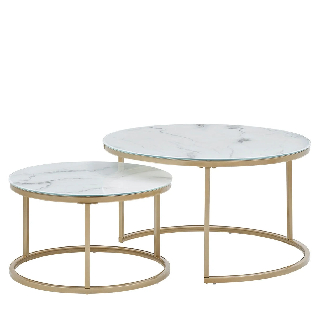 Coffee Table with Gold and Marble Patterns W415