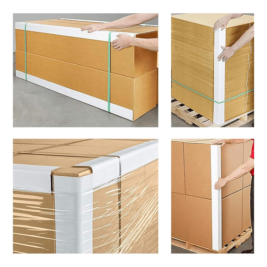 Cardboard Edge Protector 2” X 2” X 36”, Pack of 50 – White Kraft Corner Protectors for Shipping – Pallet Edge Protector J81037