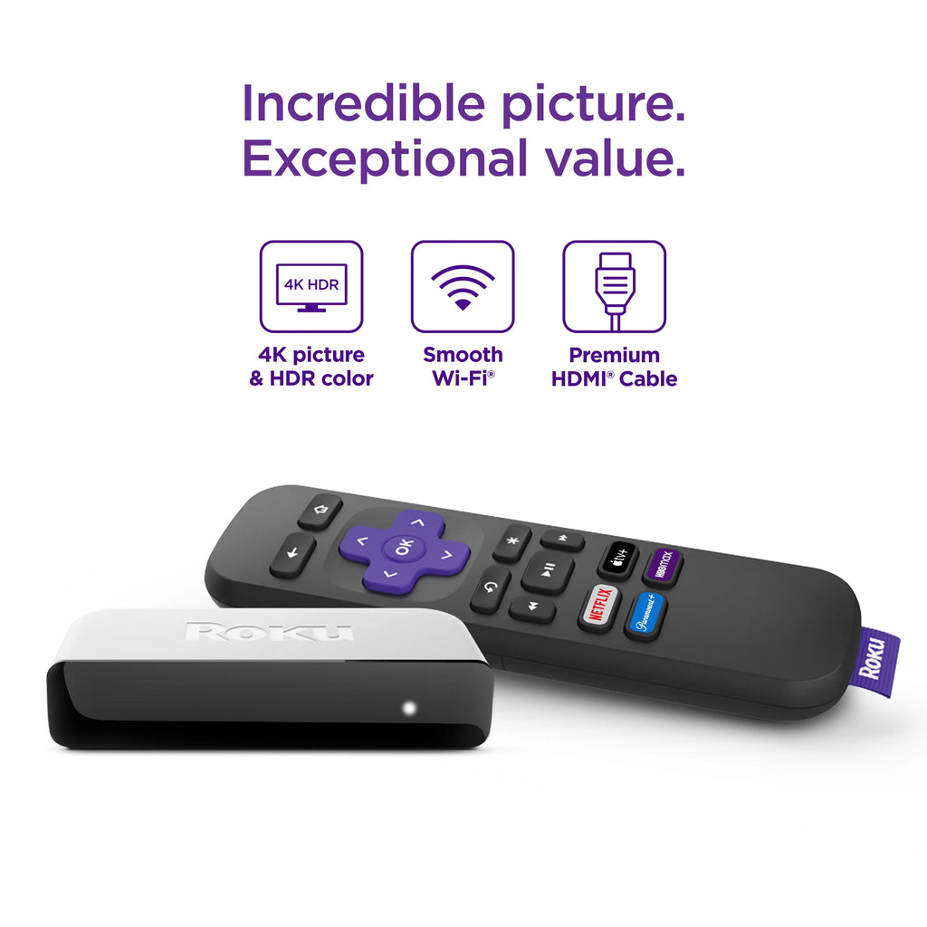 4K HDR Streaming Media Player with HDMI Cable and Remote G832