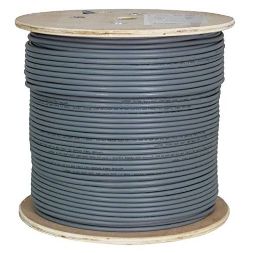 Cat6a 10g UTP 23AWG Solid Bare Copper PVC 1000ft Gray Bulk Ethernet Cable O918