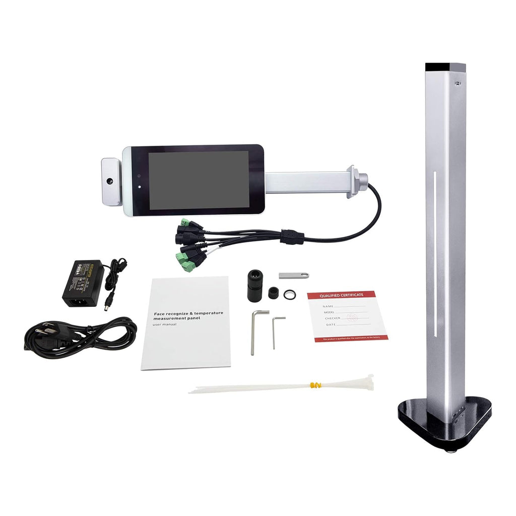 Face Recognition Temperature Measurement System Infrared Body Temperature Kiosk Thermal Scanner Access Control Punch Card Machine D190686