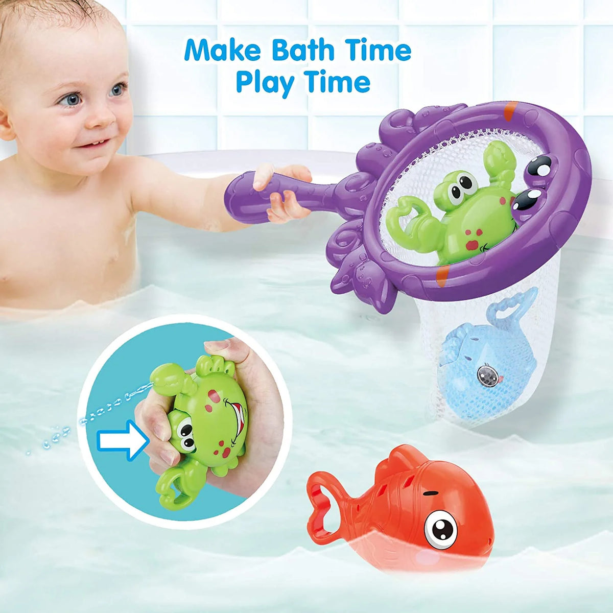 Mold Free Fishing Games Swimming Whales Water Table Pool Bath Toy for Toddlers Y244